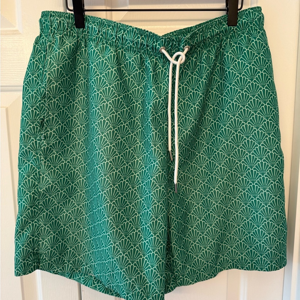 Lands' End Men’s Green Swim Trunks